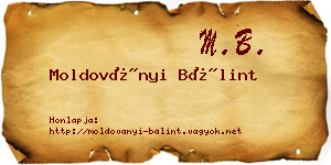 Moldoványi Bálint névjegykártya