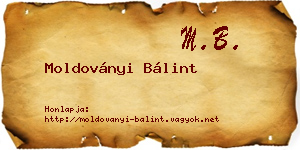 Moldoványi Bálint névjegykártya